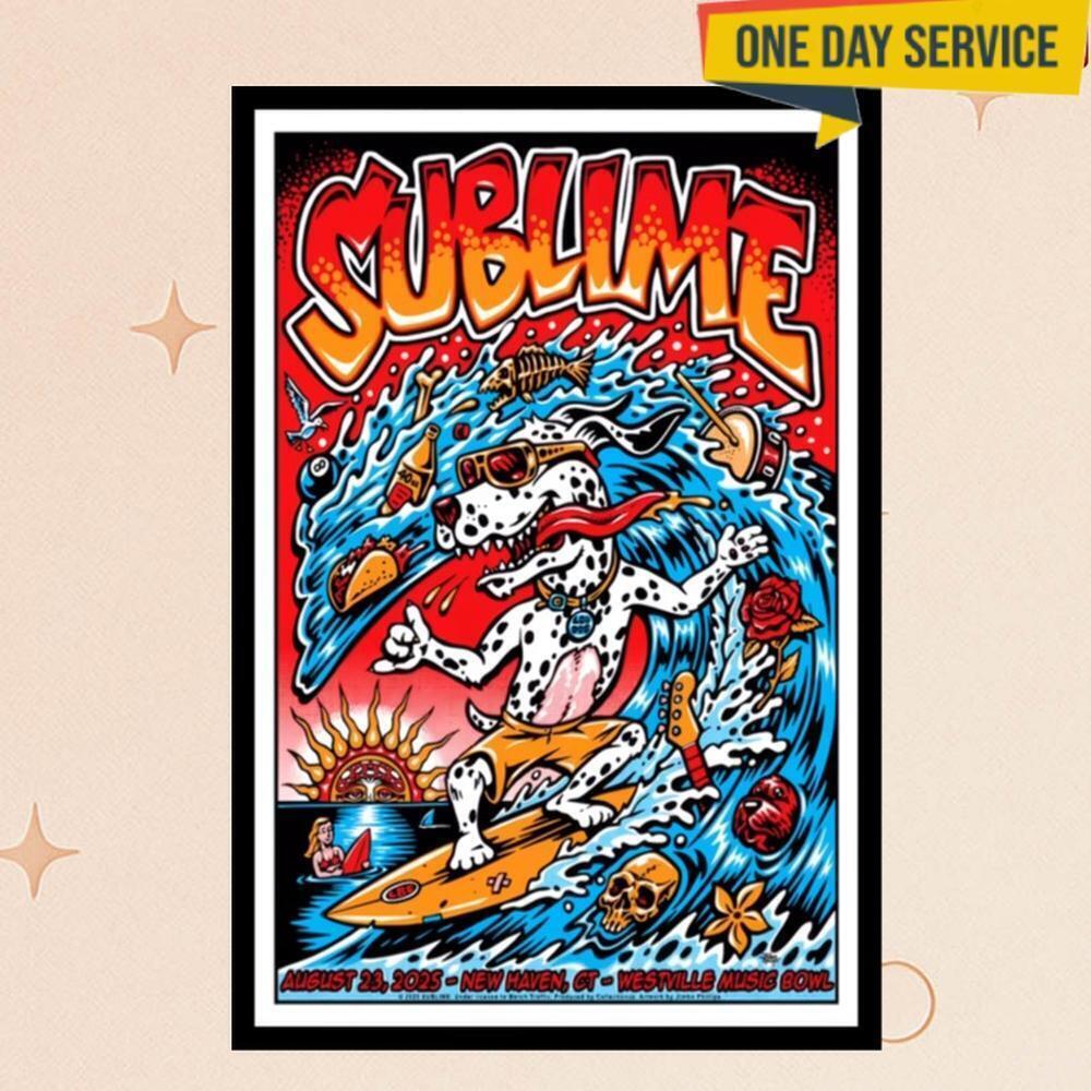 Sublime New Haven Ct Aug23 2025 Westville Music Bowl Poster